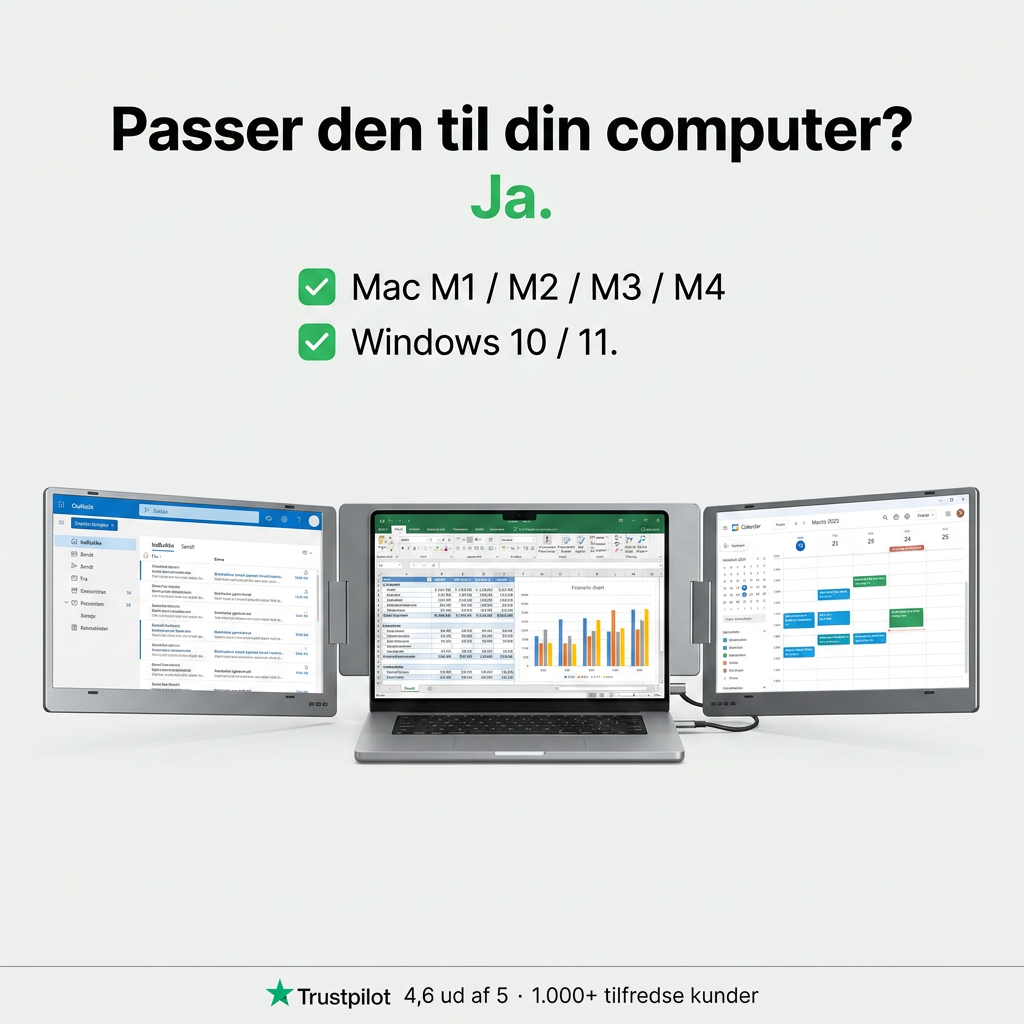 Alu Pro Bärbar Duo Skärmförlängare