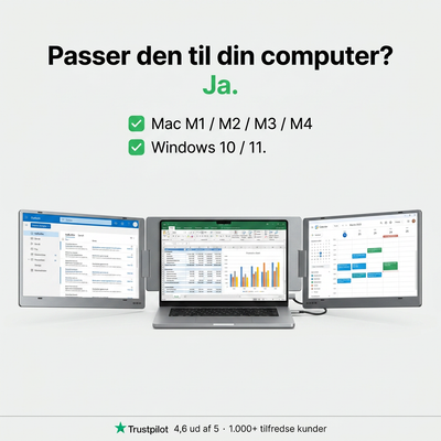 Alu Pro Bärbar Duo Skärmförlängare