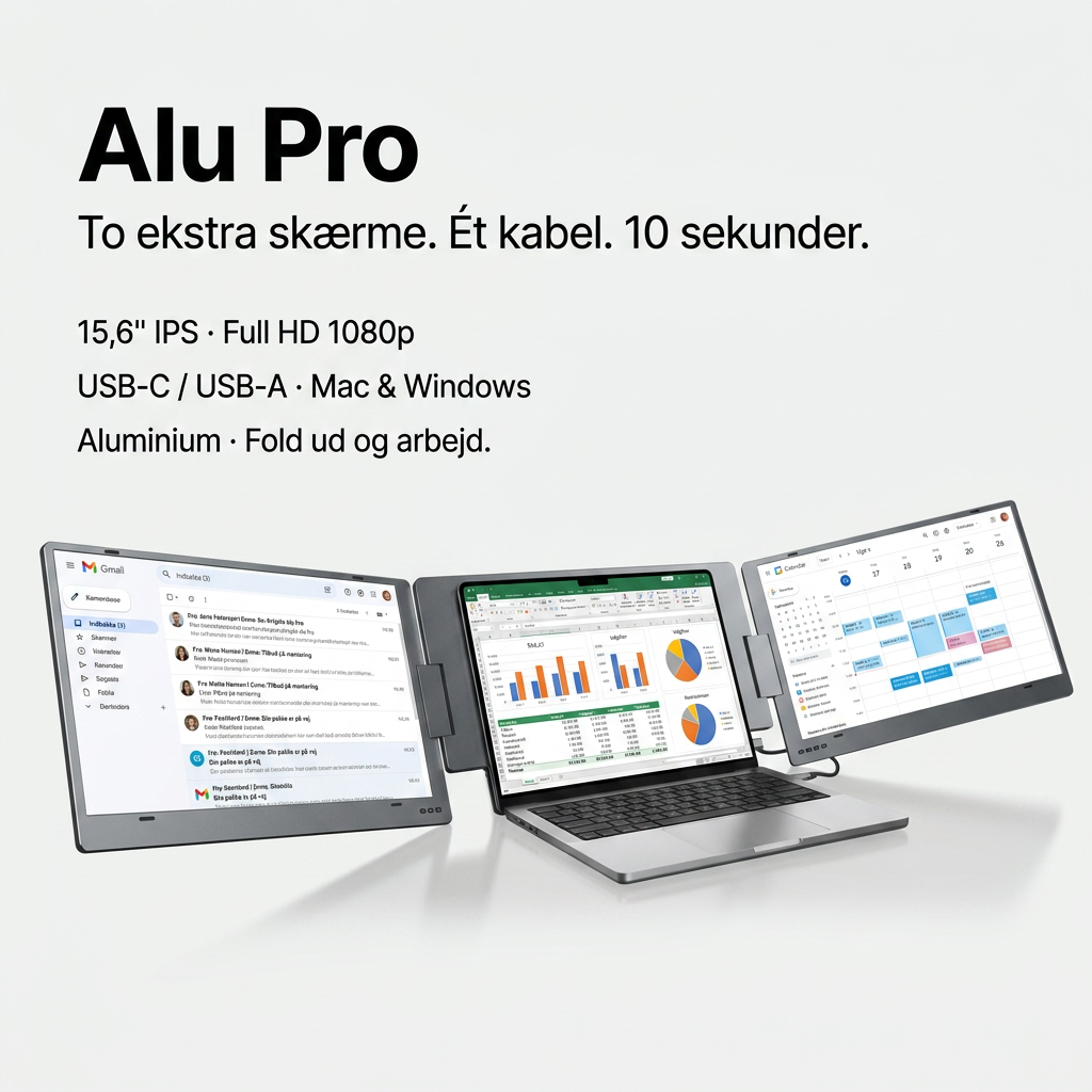 Alu Pro Bärbar Duo Skärmförlängare