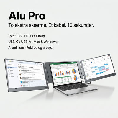 Alu Pro Bärbar Duo Skärmförlängare