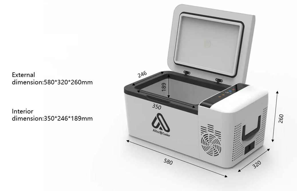 Alto Kylkompressor Kylbox Vit - 15 liter