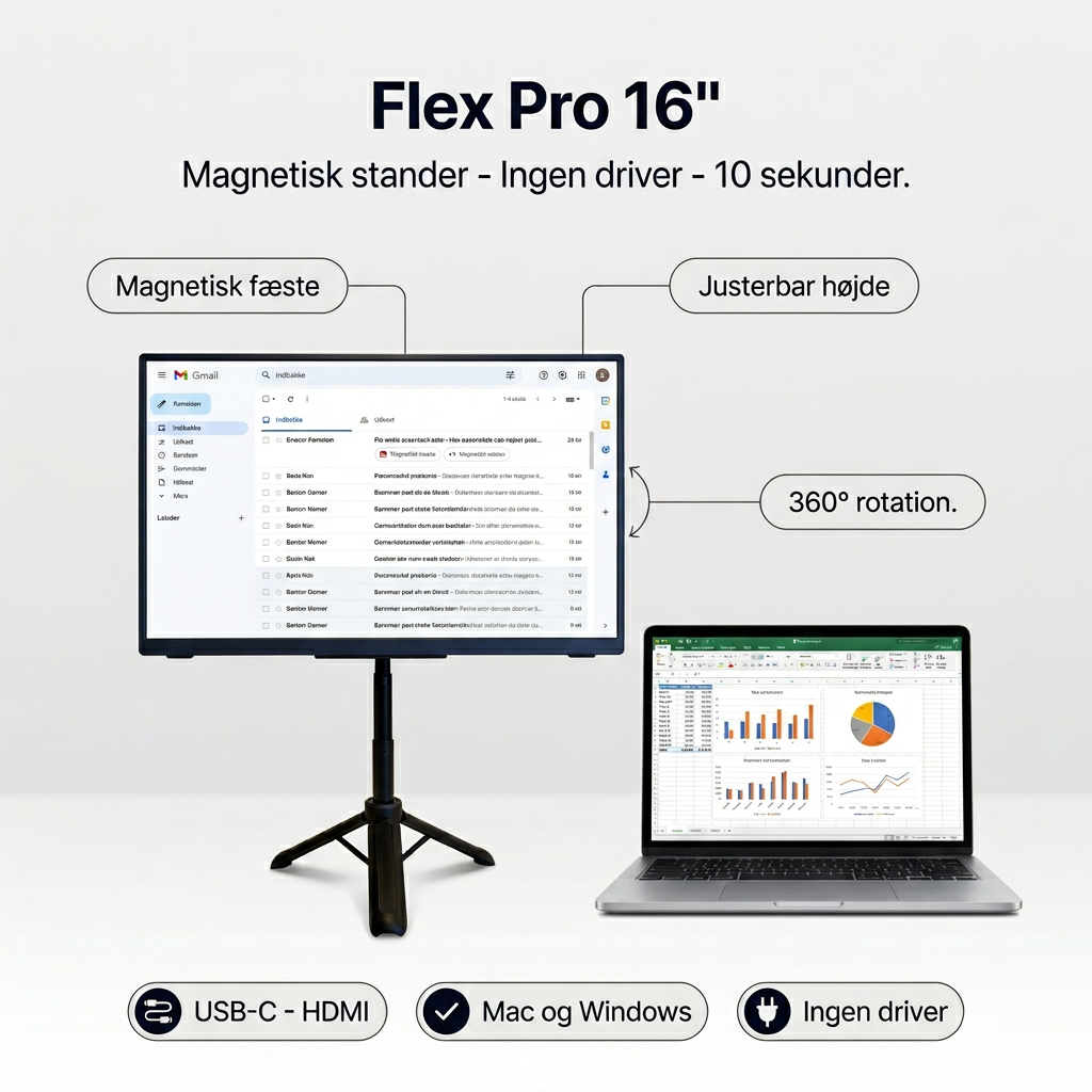 Bärbar skärm Flex Pro – 16"